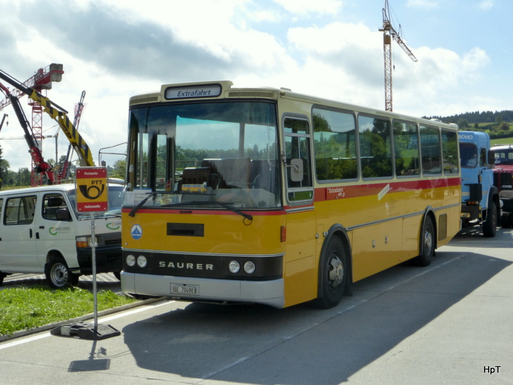 Ex PTT Saurer auf dem Areal des Camus Sursee am Saurer Treff am 30.08.2014