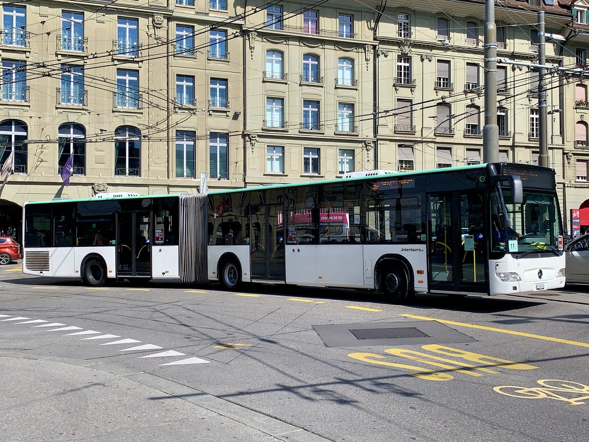 Ex Zeretzke Reisen Castrop-Rauxel MB Citaro Facelift von Intertours für den Bahnersatz nach Fribourg am 11.8.20 in Bern.