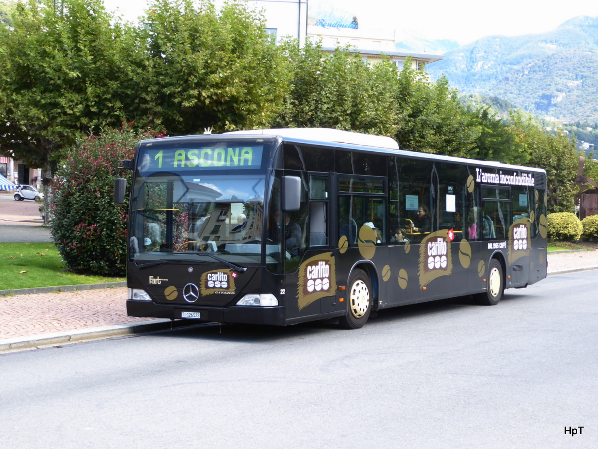 FART - Mercedes Citaro  Nr.22  TI 166522 unterwegs in Locarno am 19.09.2017