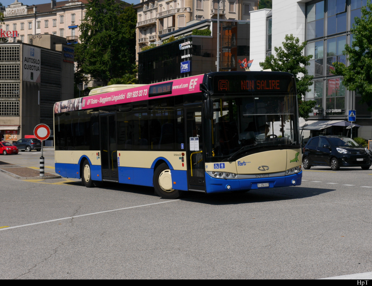 FART - Solaris Urbino Nr.17  TI 256117 unterwegs in Locarno am 31.07.2020