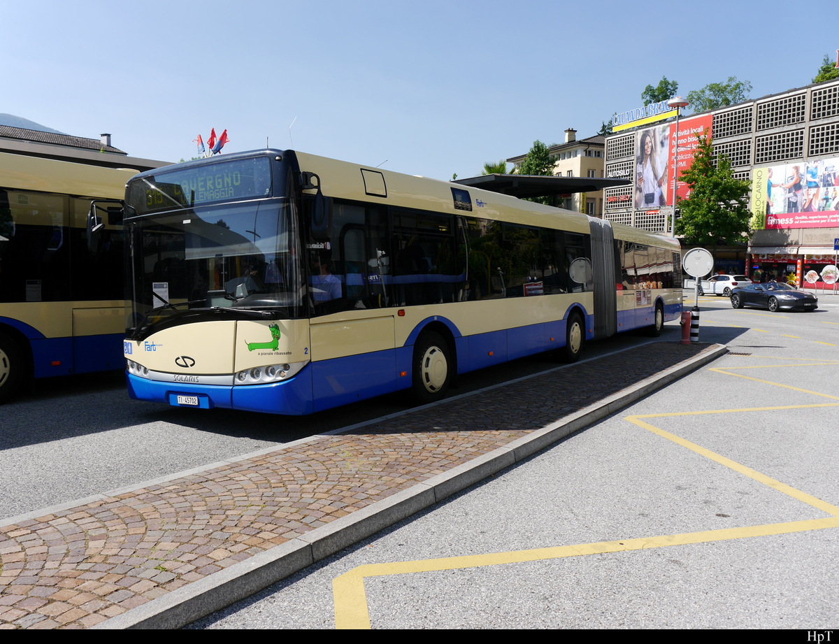 FART - Solaris Urbino  Nr.2  TI 45702 unterwegs in Locarno am 31.07.2020