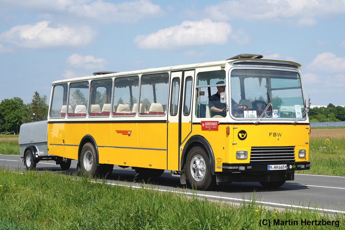 FBW Frech-Hoch 50 UR 54 Bj. 1968 ehem. PTT Europabus, Oldtimerbustreffen Bad Mergentheim Mai 2026