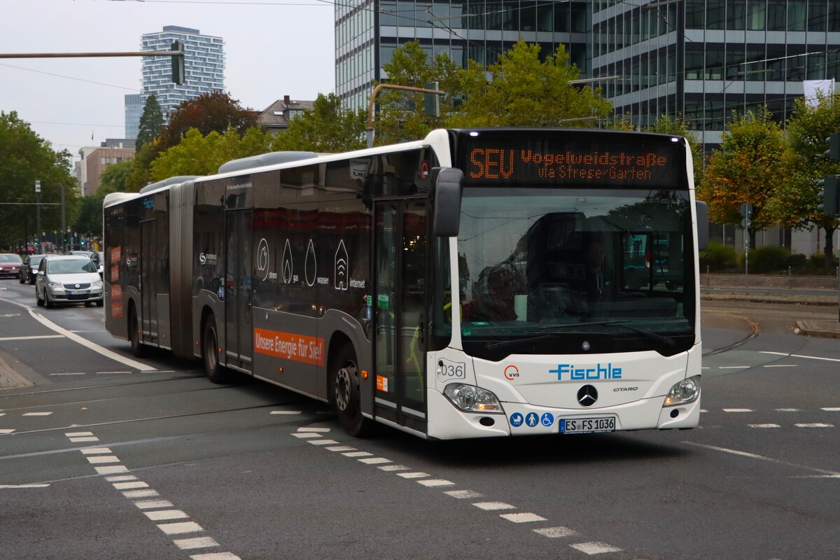 Fischle Mercedes Benz Citaro 2 G als SEV Verkehr für die Straßenbahn in Frankfurt am Main am 11.10.25