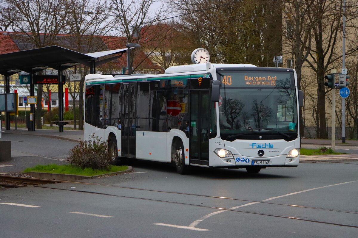 Fischle Mercedes Benz Citaro 2 für die ICB auf der Linie 40 am 13.03.26 in Frankfurt am Main