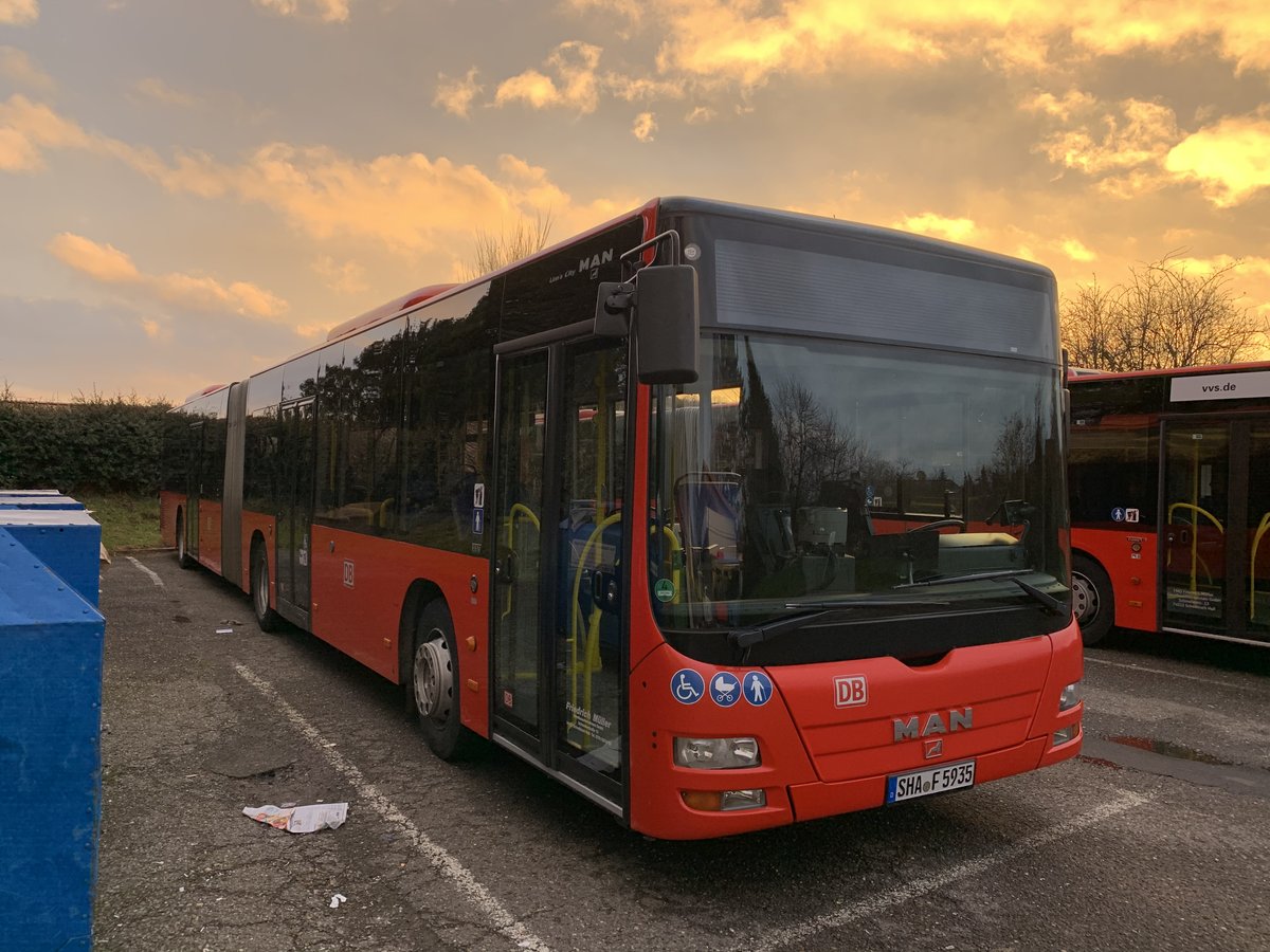 FMO 5935 (Baujahr 2010) am 4.1.2020 in Beilstein. 
Der Bus lief von 2010 bis 2019 als KA-SB 650 bei Südwestbus und kam anschließend zu FMO.