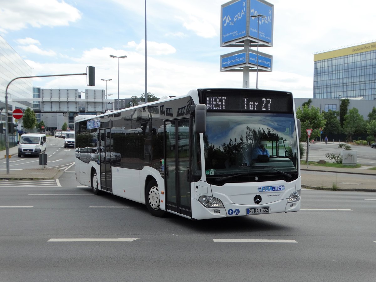 FraBus Mercedes Benz Citaro 2 am 29.07.17 am Frankfurter Flughafen 