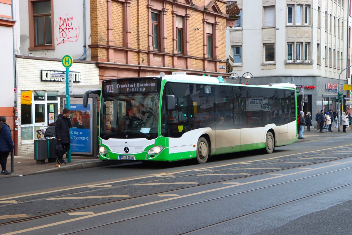 FraBus Mercedes Benz Citaro 2 am 07.02.26 in Frankfurt am Main