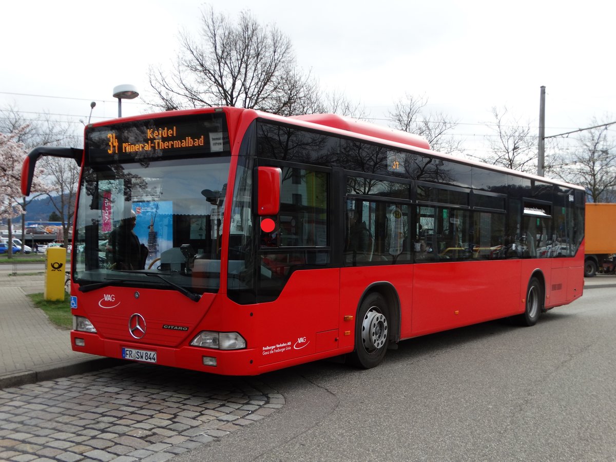 Freiburger VAG Mercedes Benz Citaro 1 Wagen 844 am 21.03.17 in Haid