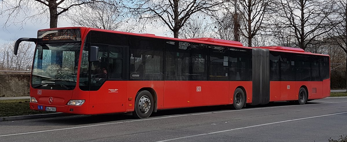 Friedrich Müller Omnibus (FMO) ~ ex RBS Stuttgart ~ Mercedes Benz O530 Citaro G ~ März 2019 Leinfelden Bad ~ 818A Stetten über Echterdingen Bahnhof
