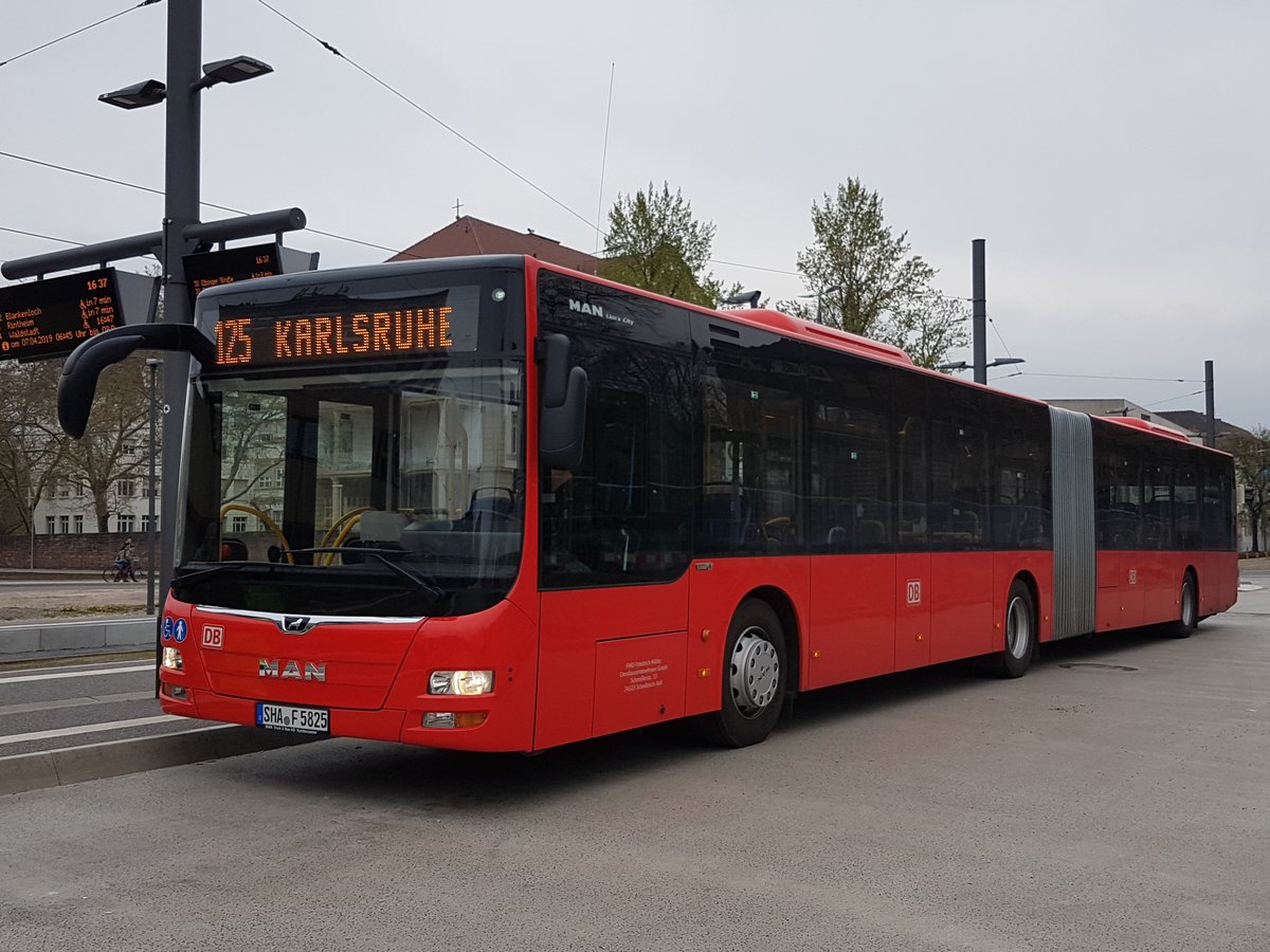 Friedrich Müller Omnibus (FMO) ~ MAN Lions City G ~ April 2019 Karlsruhe Durlacher Tor ~ 125 Karlsruhe
