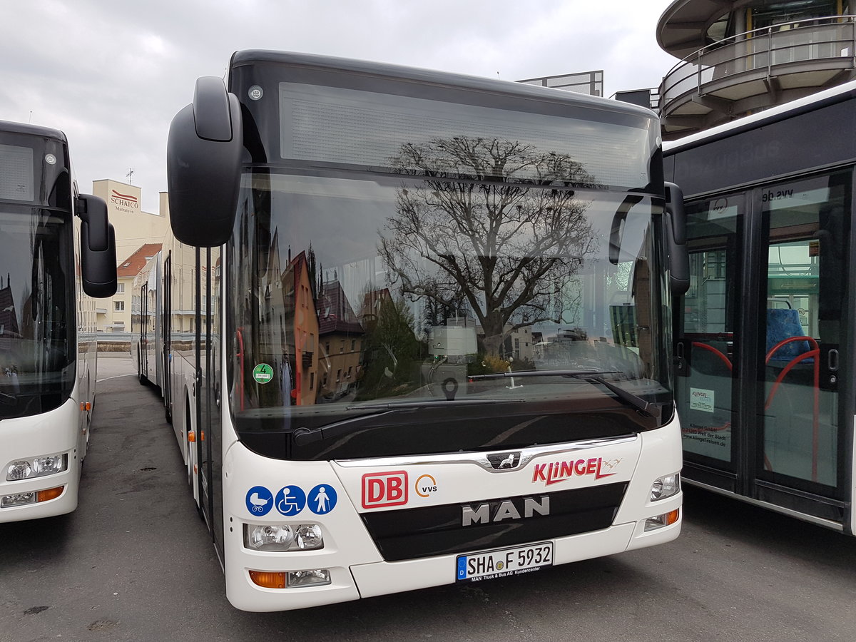 Friedrich Müller Omnibus (FMO) ~ Leihwagen für Klingel Reisen ~ MAN Lions City G ~ April 2019 Ditzingen Bahnhof 