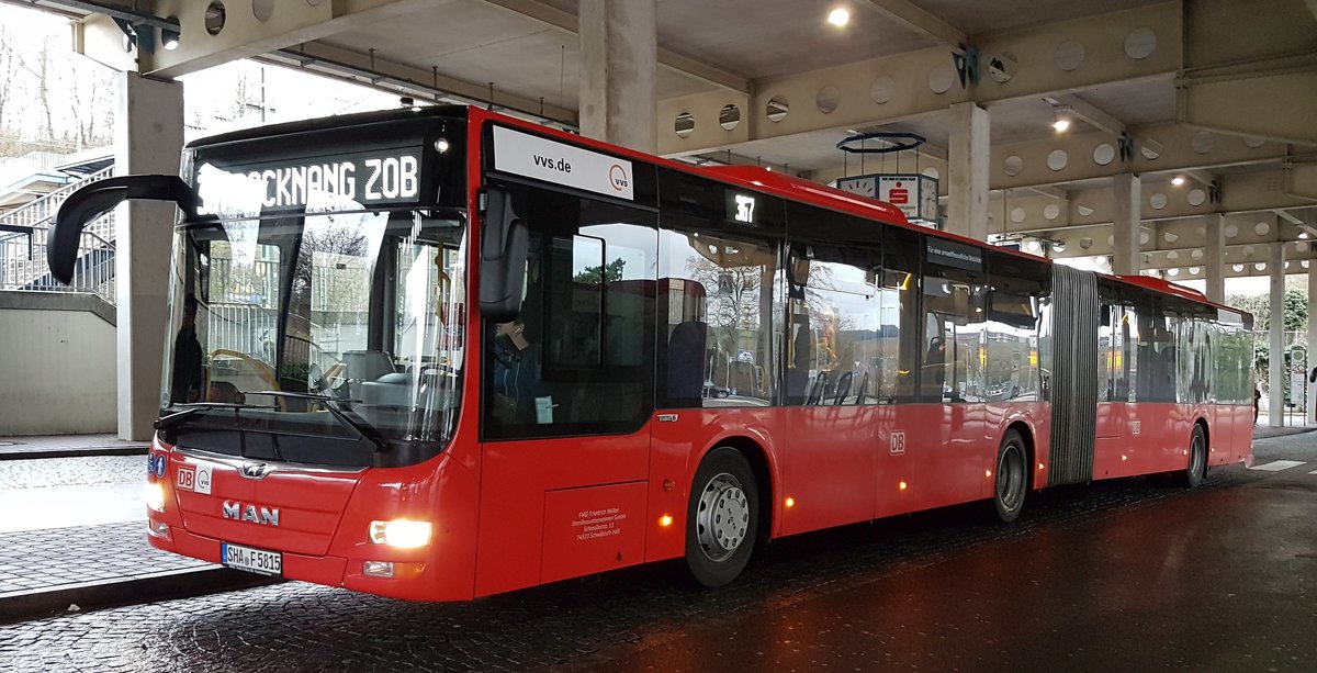 Friedrich Müller Omnibus (FMO) ~ MAN Lions City G ~ März 2019 Backnang ZOB ~ 367 Backnang ZOB