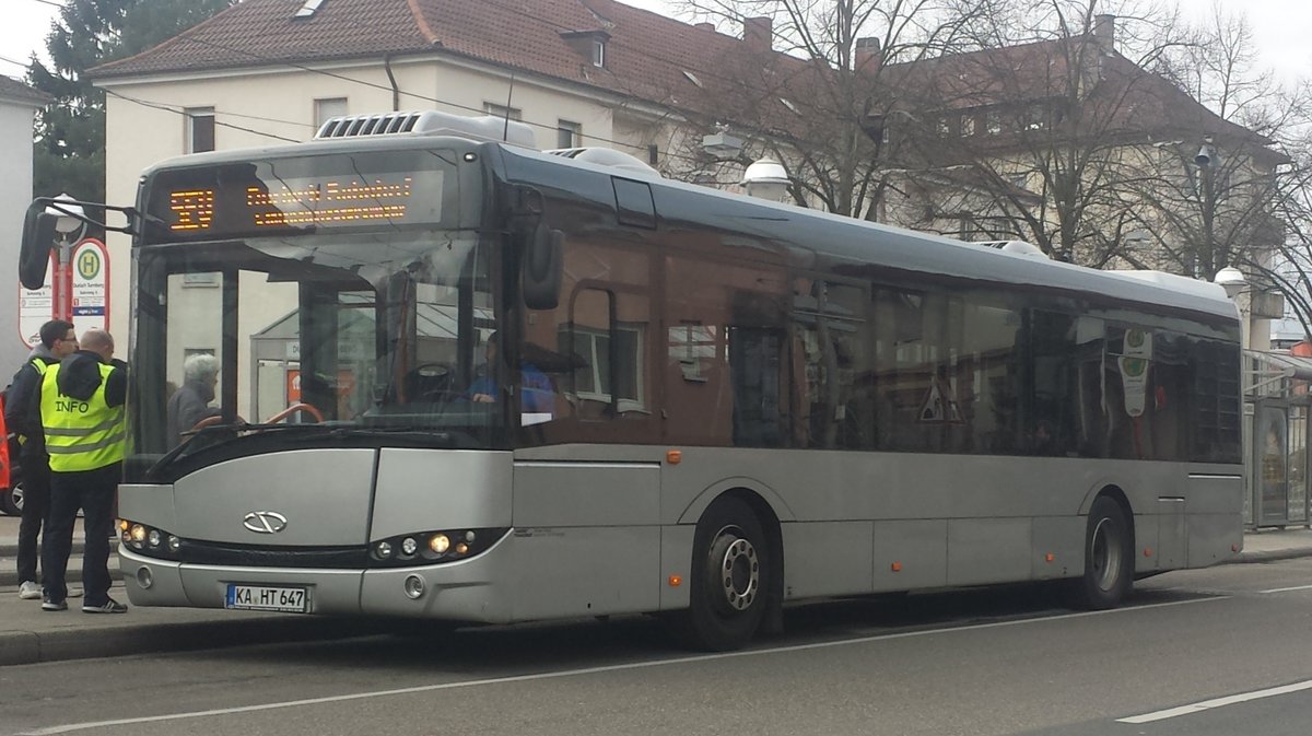Hagro Tranbus Karlsruhe ~ Solaris Urbino 12 ~ Februar 2018 Karlsruhe Durlach ~ SEV Durlach Turmberg