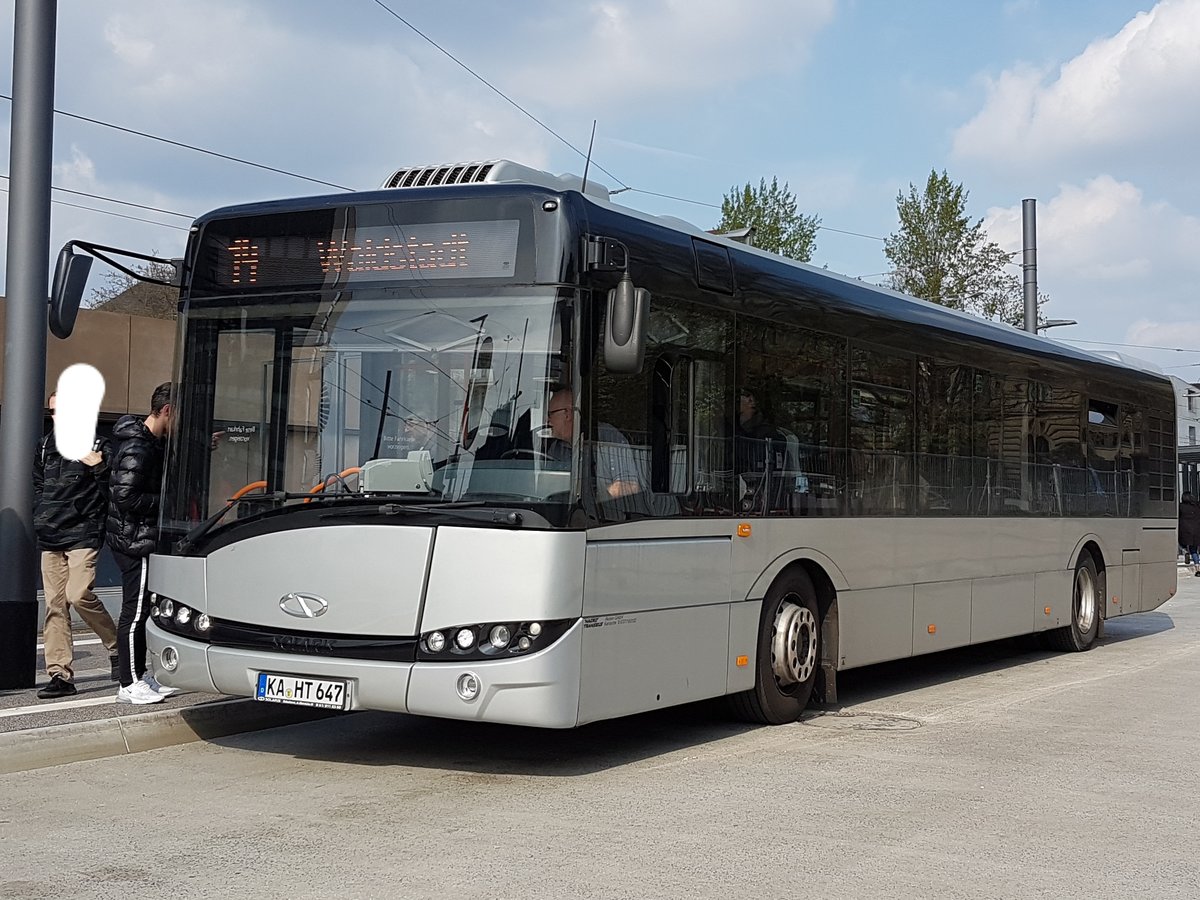 Hagro Tranbus Karlsruhe ~ Solaris Urbino 12 ~ April 2019 Karlsruhe Durlacher Tor ~ SEV Linie 14 Waldstadt