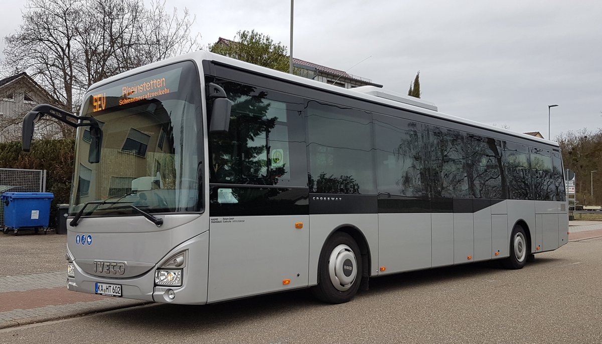 Hagro Transbus Karlsruhe ~ Iveco Crossway LE ~ März 2019 Forchheim Messe/Leichtsandstraße ~ SEV Rheinstetten
