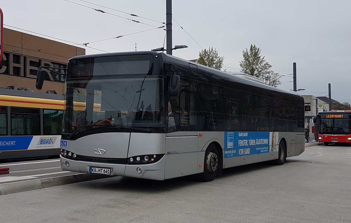 Hagro Transbus Karlsruhe ~ Solaris Urbino 12 ~ April 2019 Karlsruhe Durlacher Tor ~ 30 Elbinger Straße