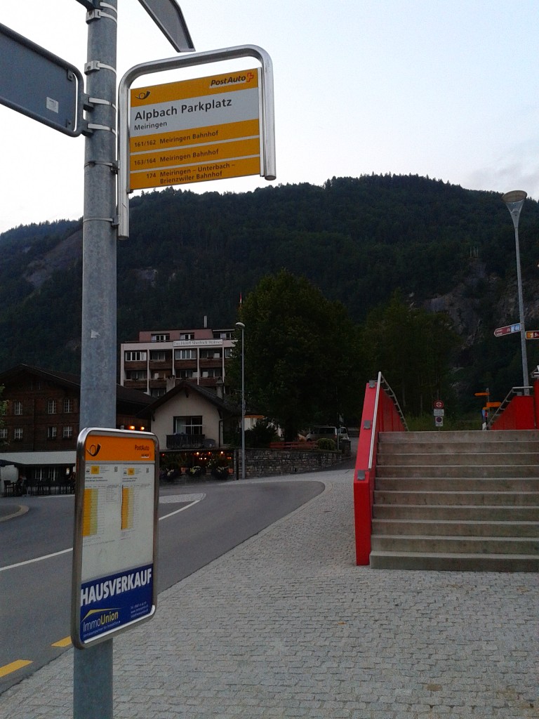 Haltestelle Alpbach Parkplatz am 23.7.2015