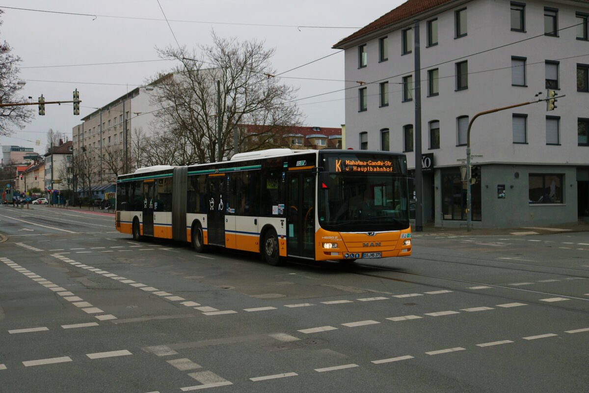 HEAG Mobilo MAN Lions City Wagen 375 am 17.03.22 in Darmstadt 