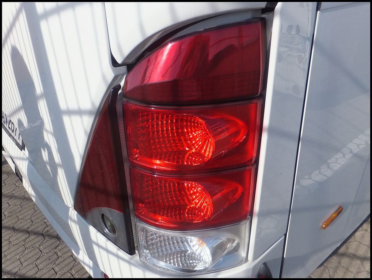 Heckleichten des Neoplan Jetliner aus Mnchen zum Test bei der RPNV in Bergen am 27.08.2013