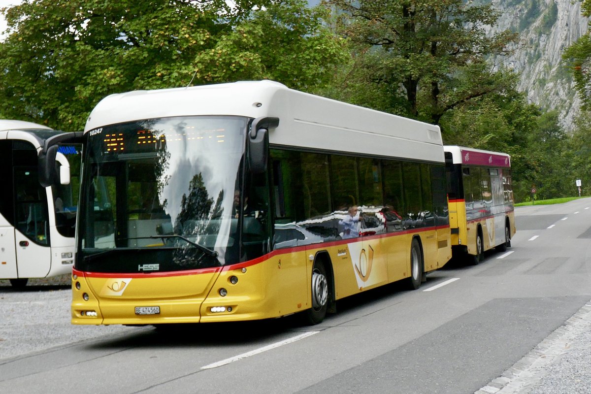 HESS Buszug nach Stechelberg am 16.9.18 nach der Abfahrt an der Haltestelle Trümmelbachfälle.