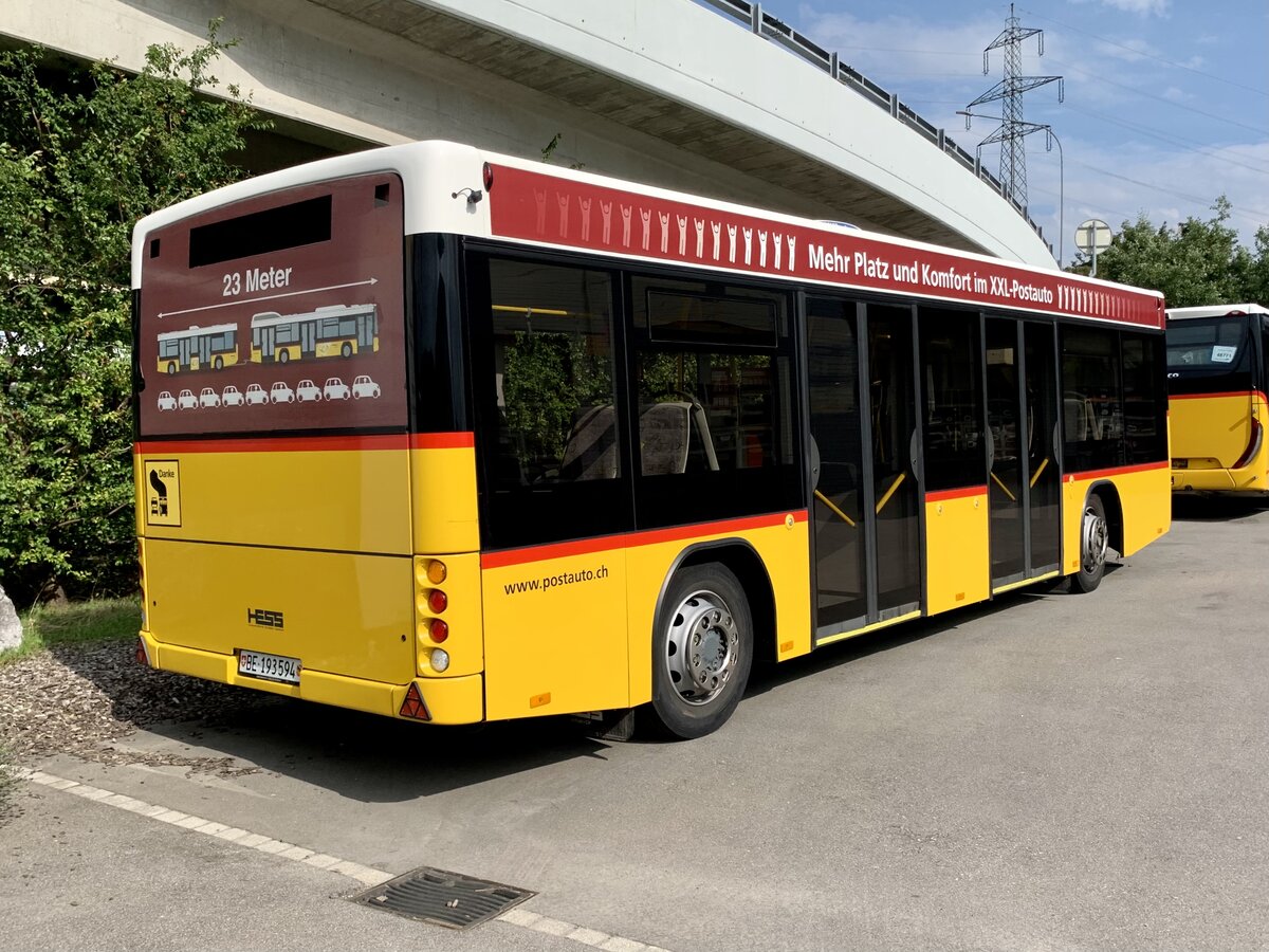 HESS Personenanhänger '5501'  BE 193 594  ex PU KlopsteinBus, PostAuto Regie Laupen am 27.7.21 bei Interbus in Kerzers.