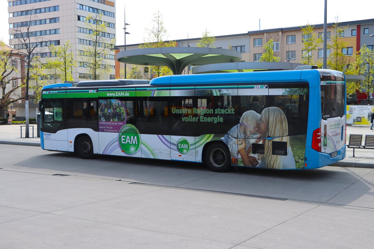 Heuser Bus Mercedes Benz Citaro 2 am 14.04.26 in Hanau Freiheitsplatz