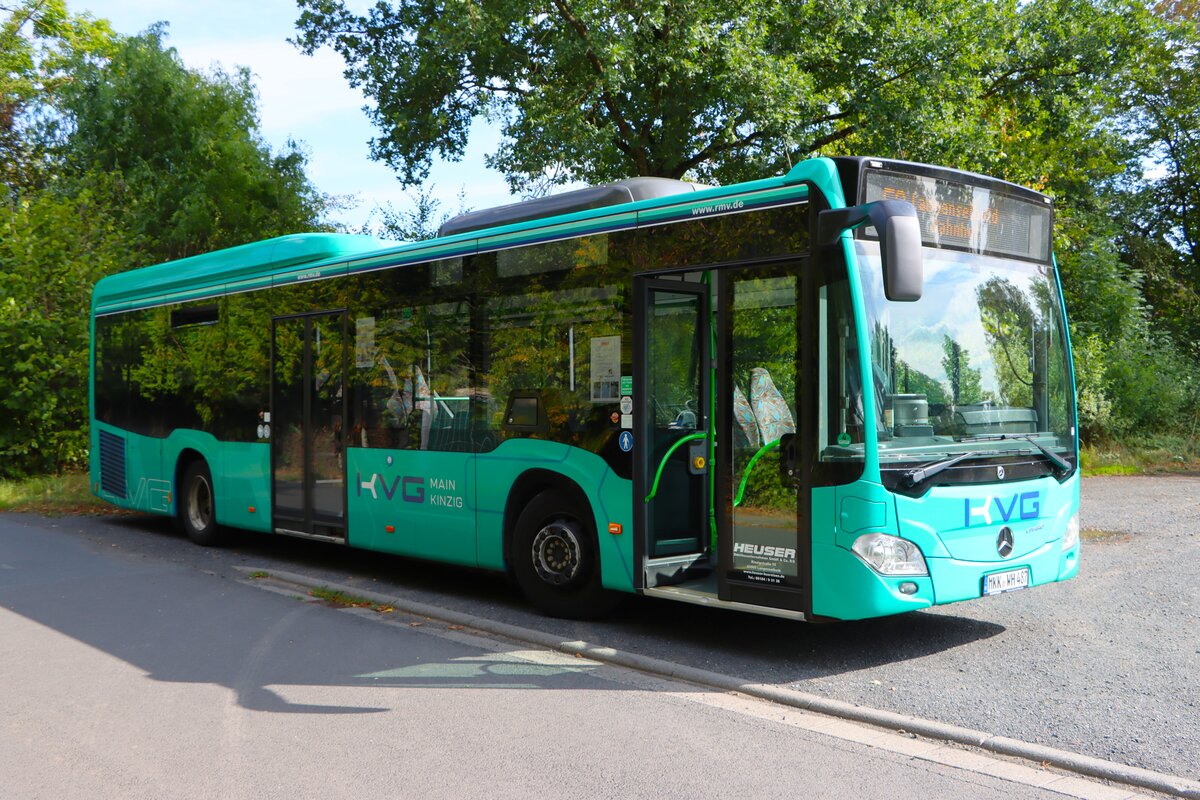 Heuser Bus Mercedes Benz Citaro im neuen KVG Design am 23.08.26 in Ronneburg