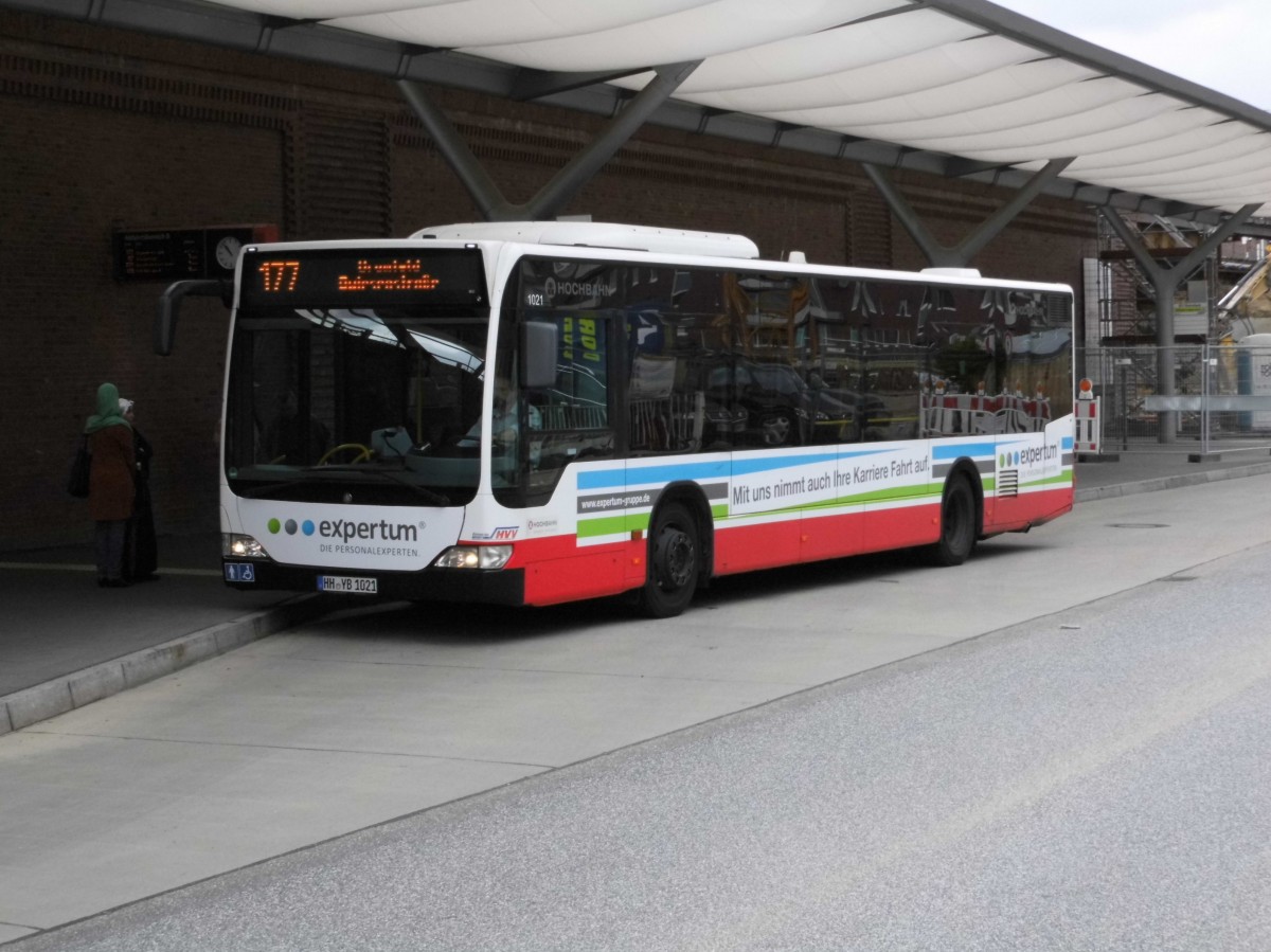 HHA 1021 MB O 530 II auf Linie 177, U/S Barmbek am 13.07.15