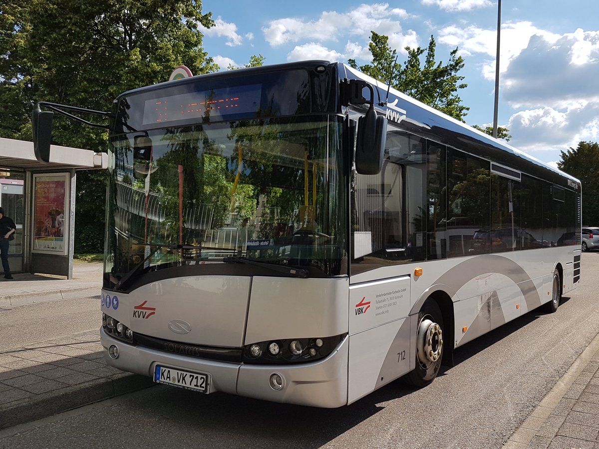 Hier ist der KA VK 712 von der VBK auf der Buslinie 51 nach Oberreut im Einsatz. Gesichtet am 31 Mai 2019 am Albtalbahnhof in Karlsruhe.