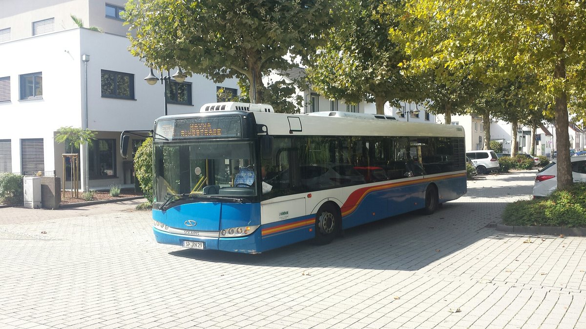 Hier ist der SP RN 29 von BRH Viabus auf dem Schulbuskurs der Buslinie 554 nach Hayna Ringstraße unterwegs. Gesichtet an der Grundschule in Herxheim am 07.09.2018.
