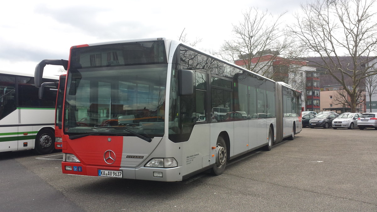 Hier wartet der KA AV 9637 der (Ex VBK) AVG auf seinen nächsten Einsatz. Gesichtet am 29.03.2018.