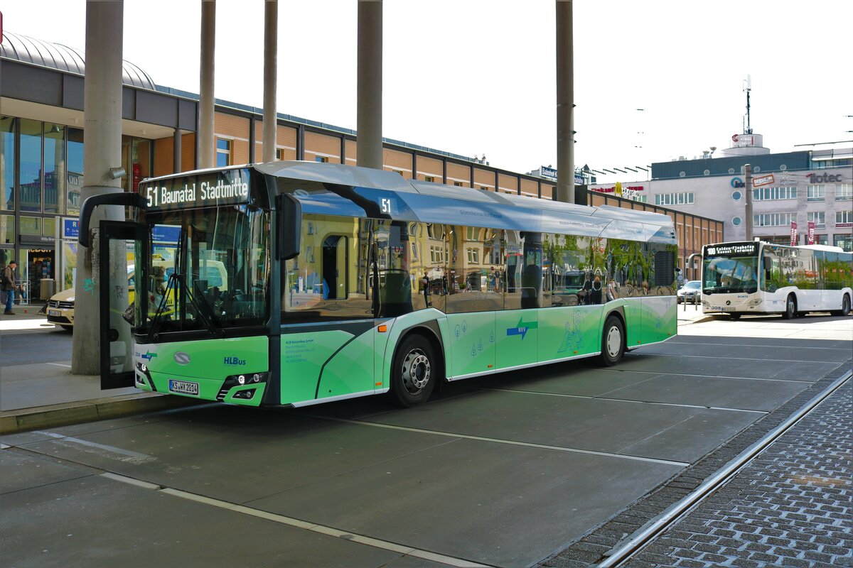 HLB Bus Solaris Urbino 12 im neuen NVV Design am 14.05.22 in Kassel 