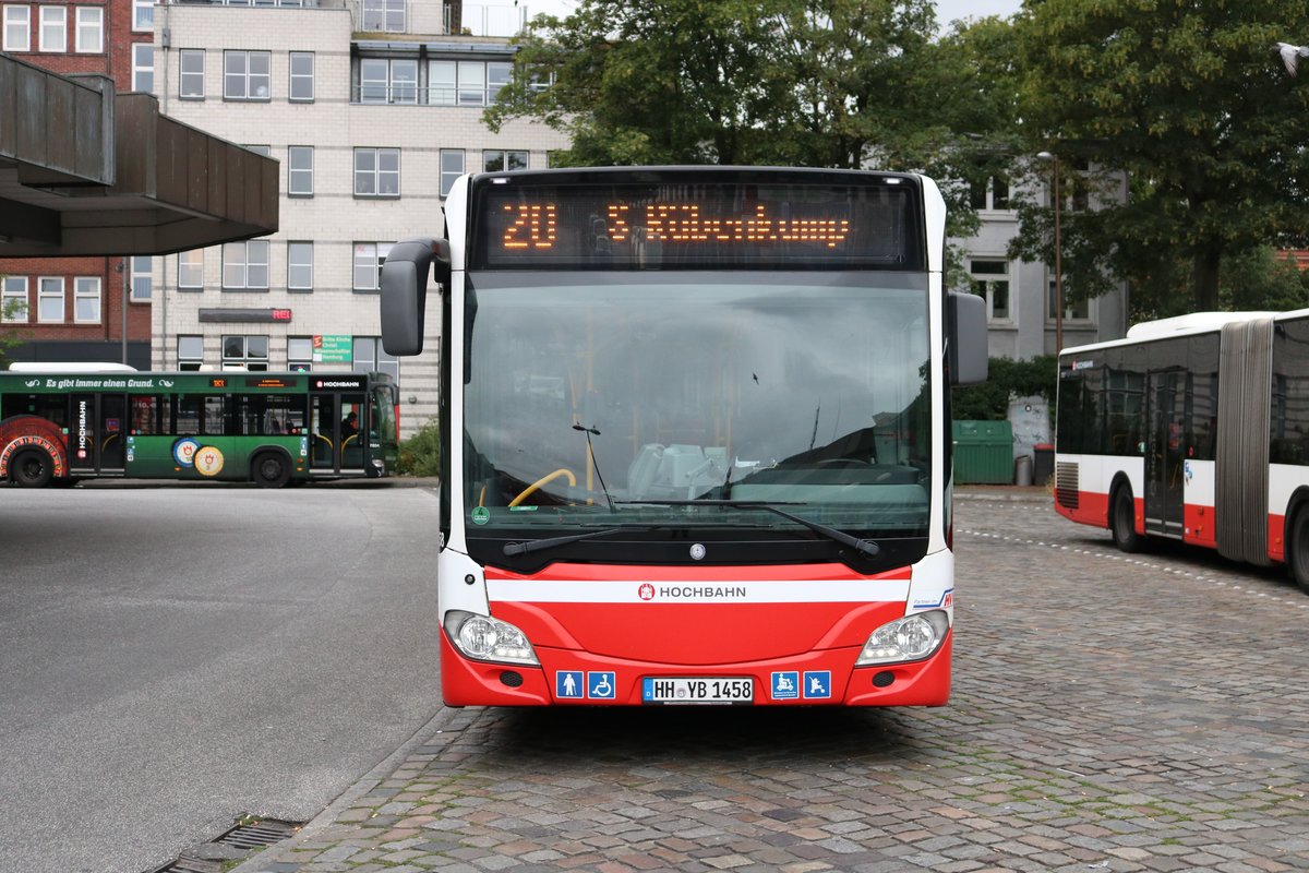 Hochbahn Hamburg Mercedes Benz Citaro 2 G Wagen 7458 am 14.07.19 in Altona 