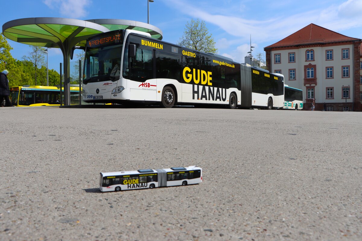 HSB Mercedes Benz Citaro 2 G Wagen 99 in 1:1 und 1:87 am 14.04.26 am Freiheitsplatz

