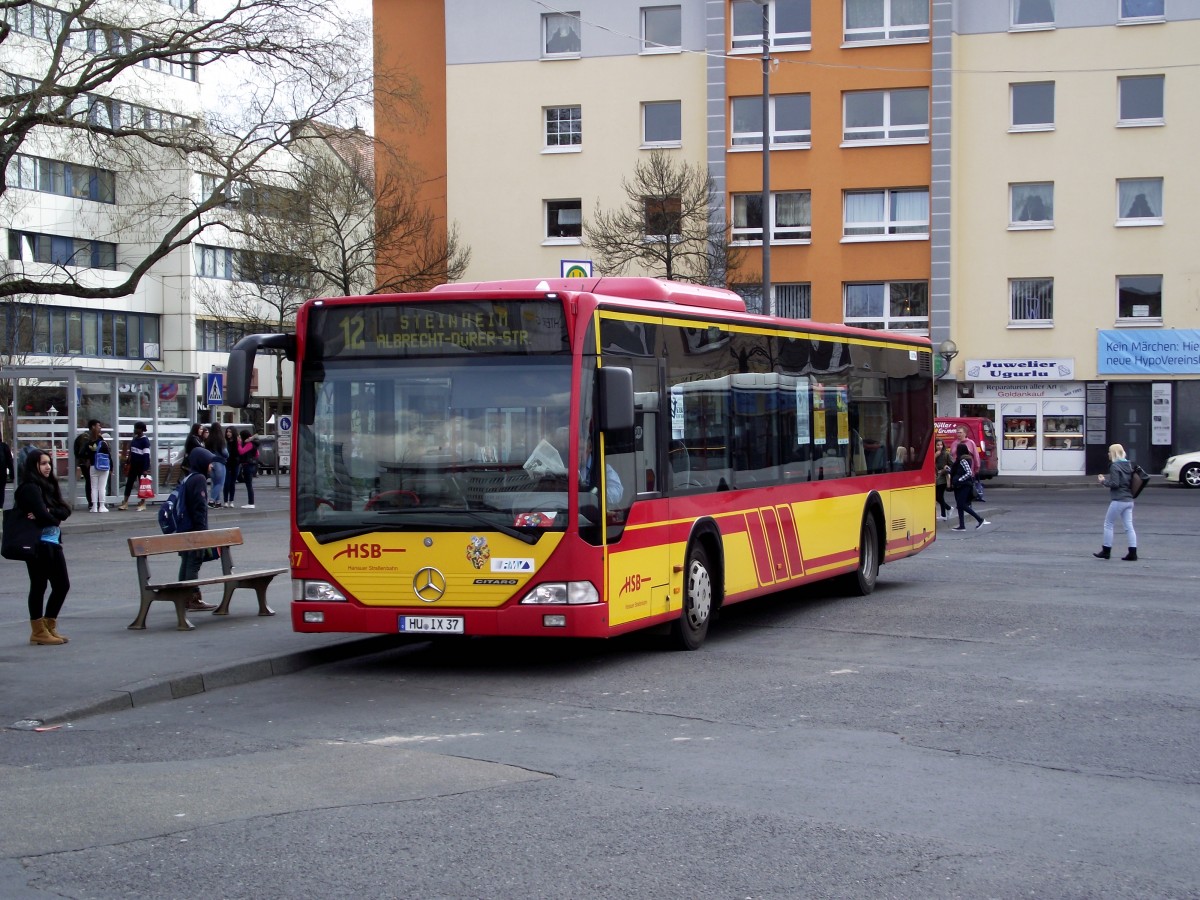 HSB Mercedes Benz Citaro C1 am 26.03.14 in Hanau auf der Linie 12