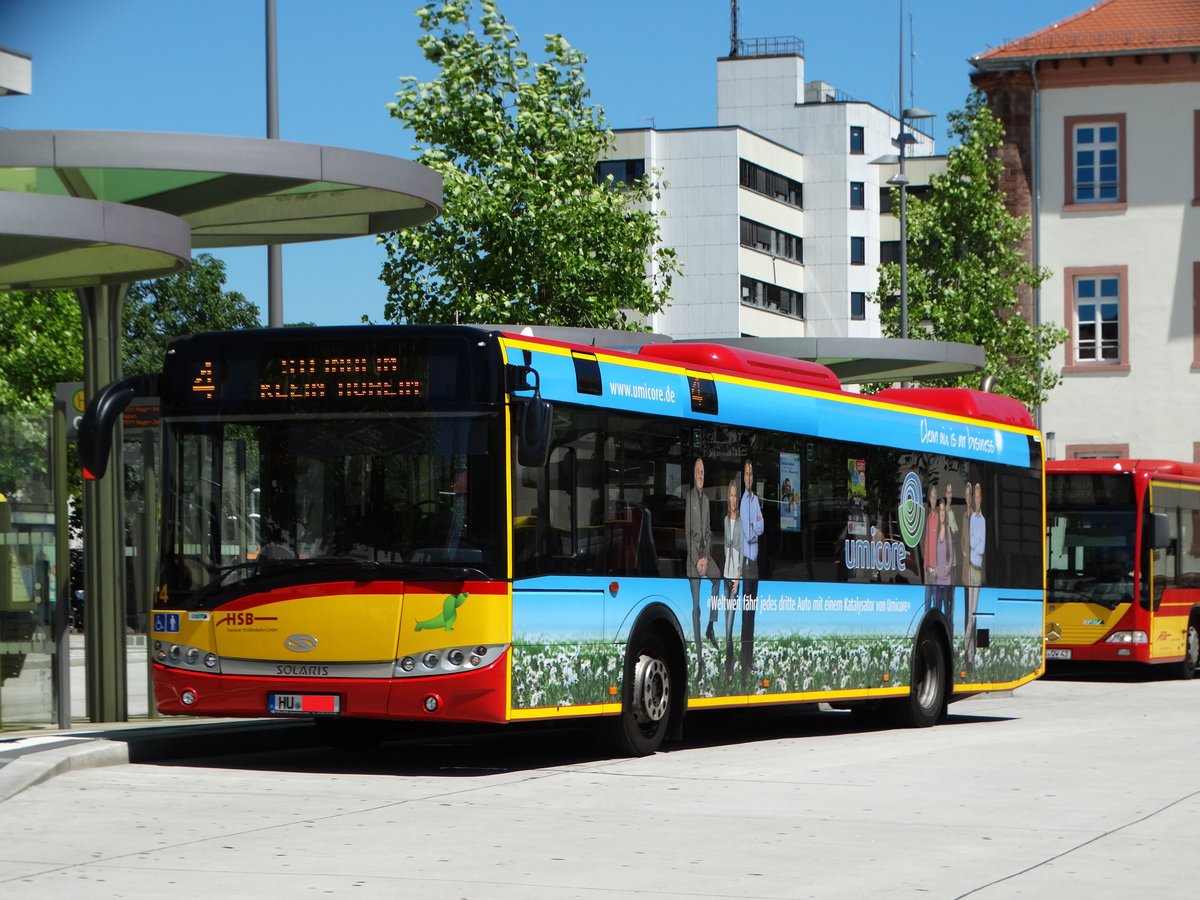 HSB Solaris Urbino 12 Wagen 14 am 23.06.16 in Hanau Freiheitsplatz