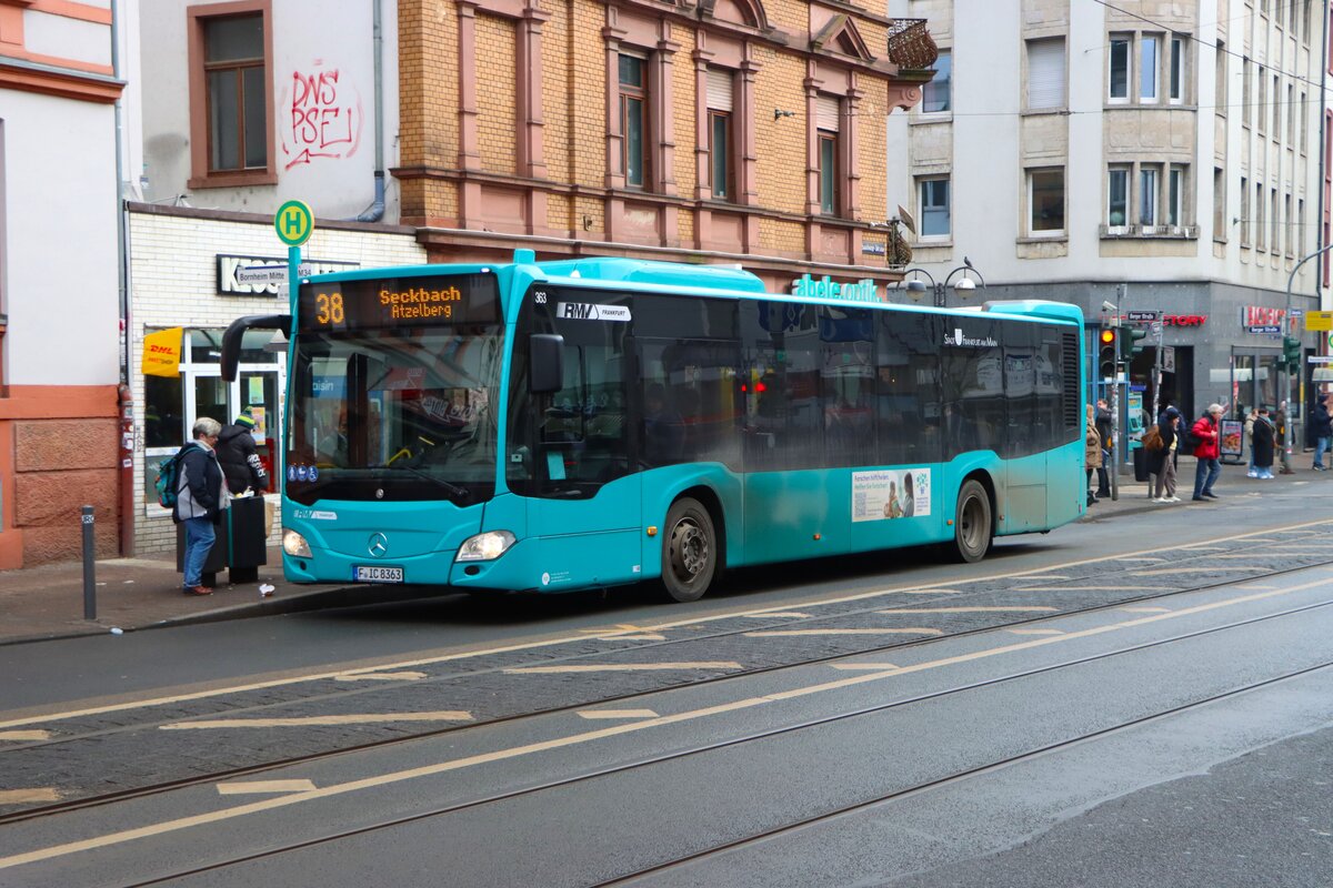 ICB Mercedes Benz Citaro 2 Wagen 363 am 07.02.26 in Frankfurt am Main