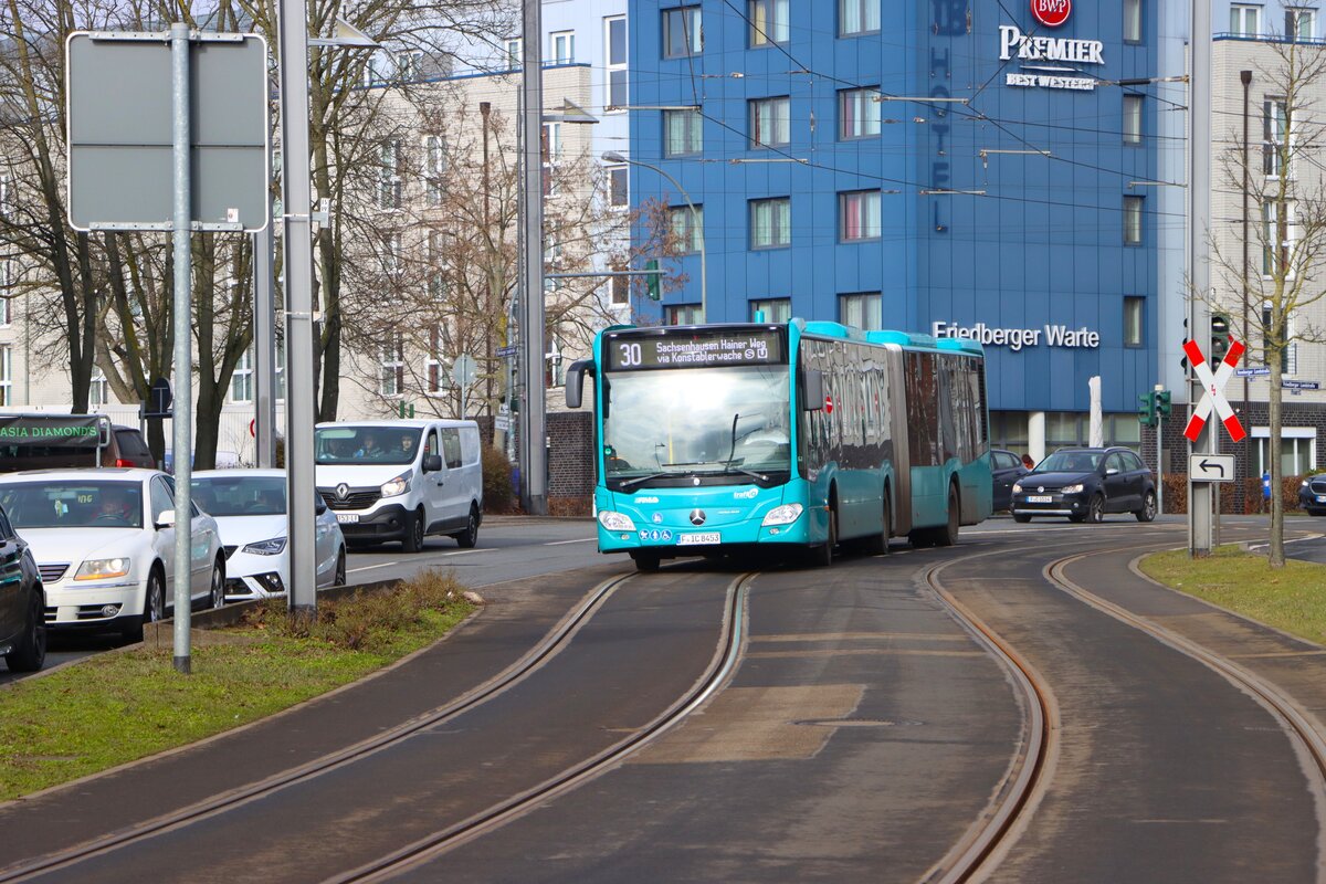 ICB Mercedes Benz Citaro 2 G Wagen 453 am 07.02.26 in Frankfurt am Main
