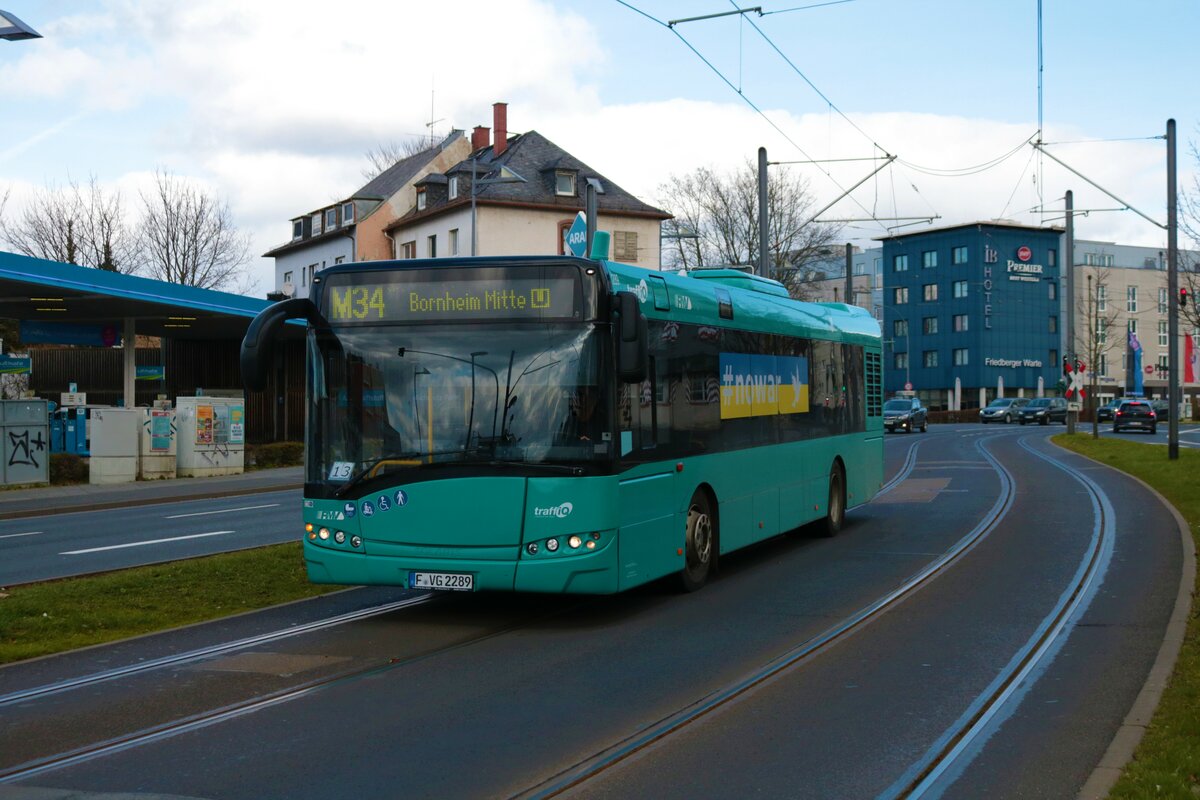 ICB Solaris Urbino 12 Wagen 289 am 11.03.23 in Frankfurt am Main
