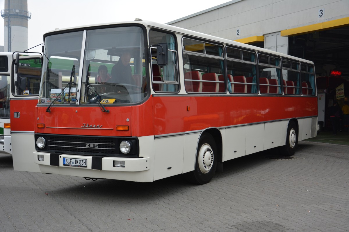 Ikarus 255 (SLF-IK 83H) beim Fest 100 Jahre Omnibus in Dresden. Aufgenommen am 06.04.2014.