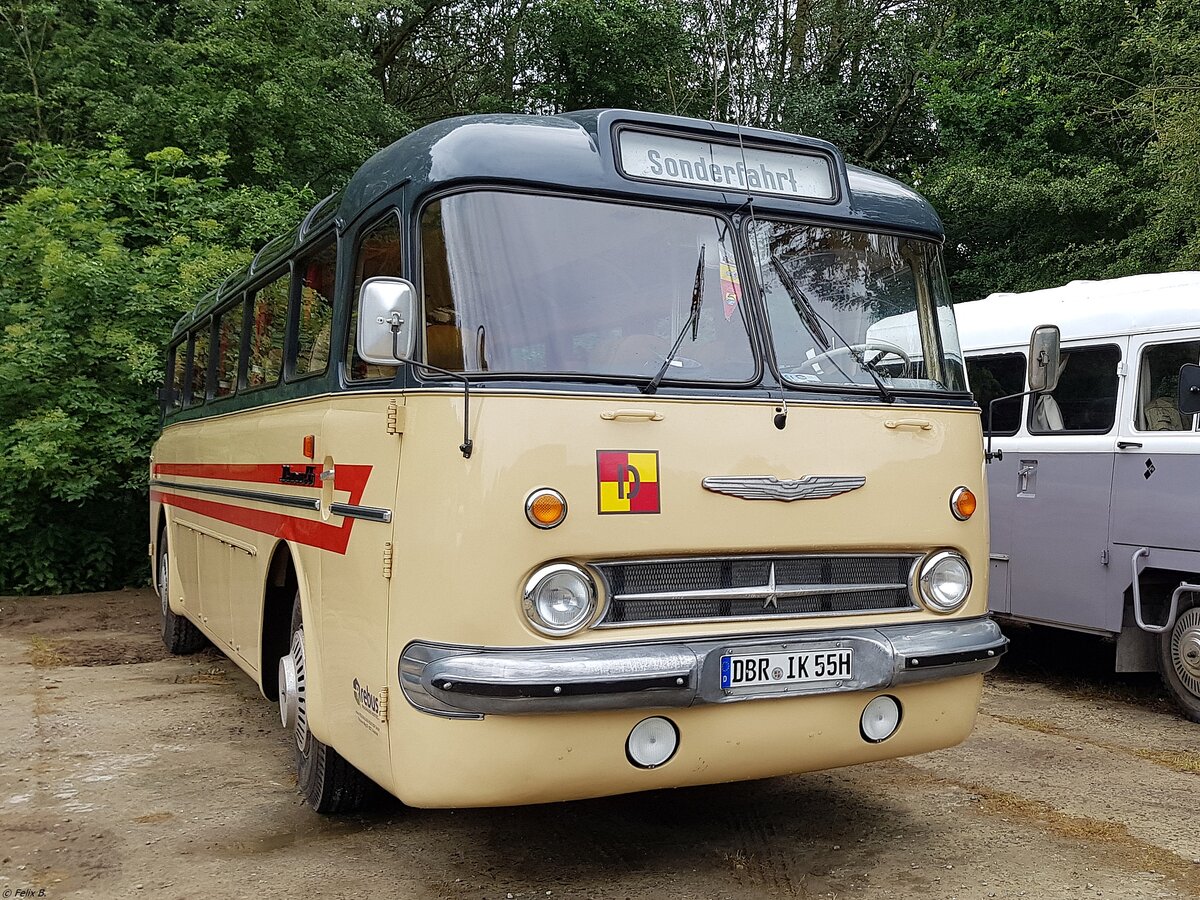 Ikarus 55 von Regionalbus Rostock bei Ribnitz-Damgarten am 06.07.2019