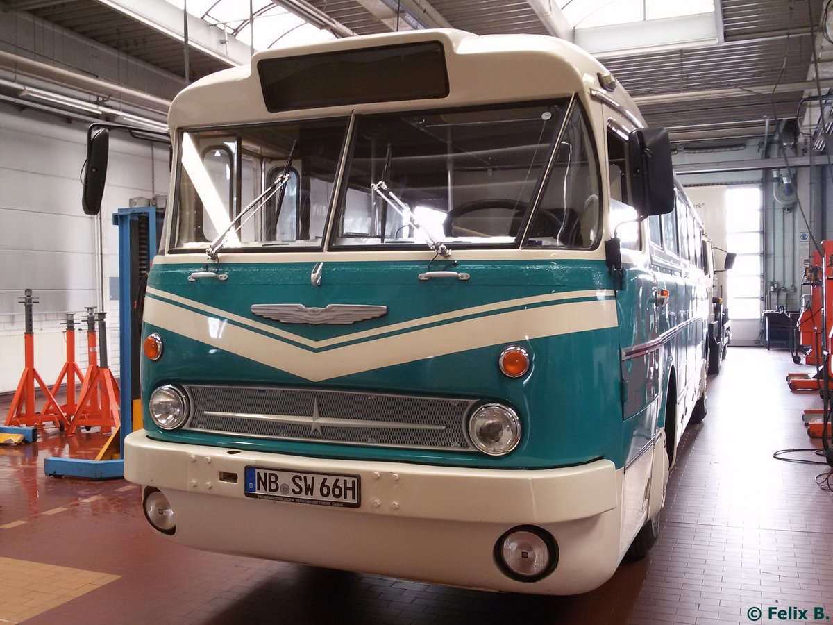 Ikarus 66 der Neubrandenburger Verkehrsbetriebe in Neubrandenburg am 09.11.2016