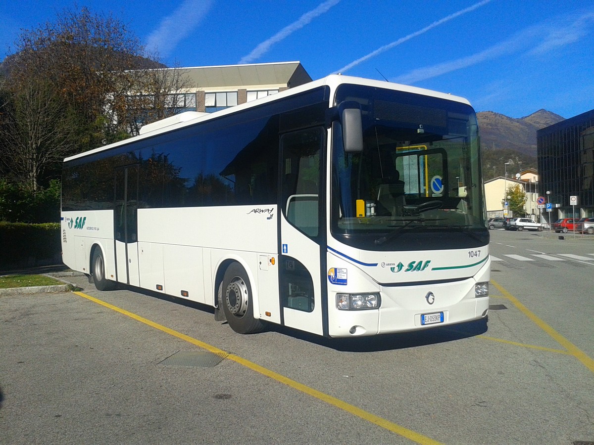 Irisbus Arway der SAF am 8.11.2015 in Tolmezzo.
