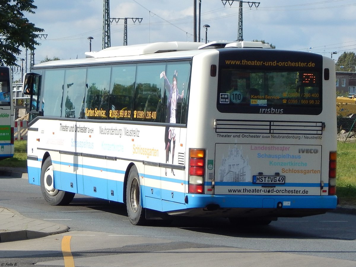 Irisbus Axer der MVVG in Neubrandenburg am 22.09.2017