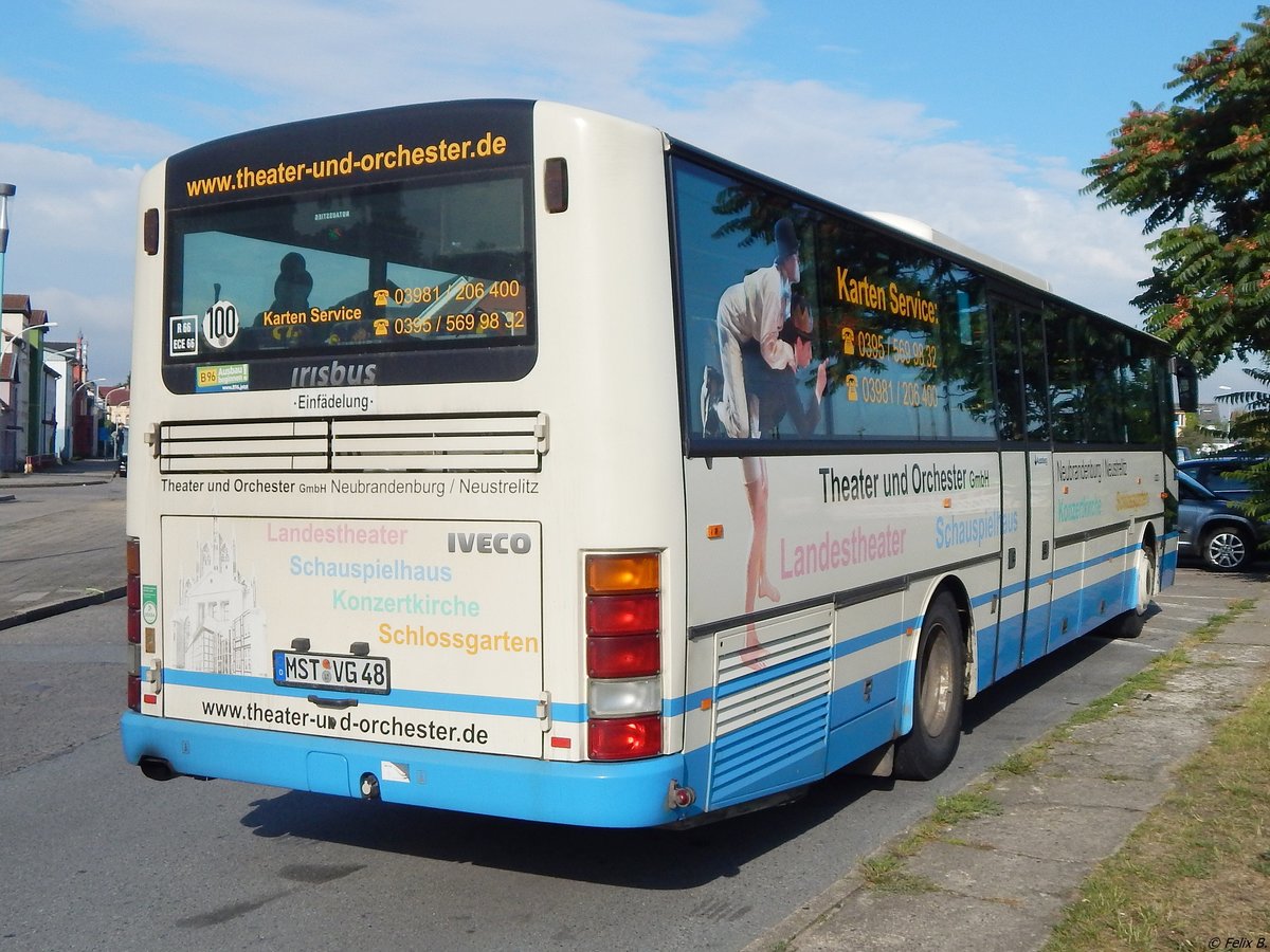 Irisbus Axer der MVVG in Neubrandenburg am 13.07.2018