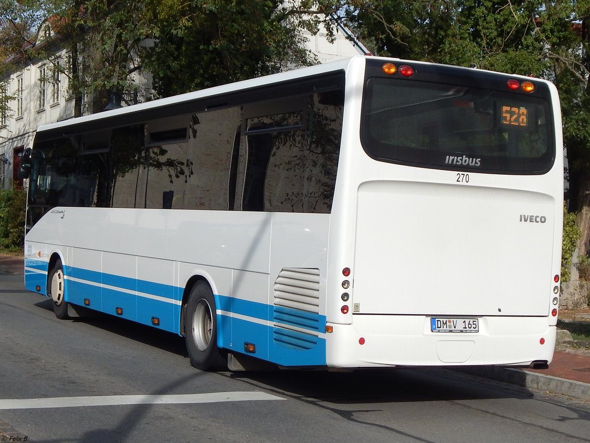 Irisbus Crossway der MVVG in Burg Stargard am 18.09.2018