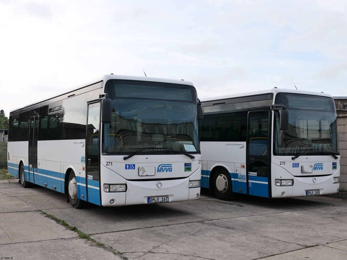 Irisbus Crossway der MVVG in Burg Stargard am 03.09.2021