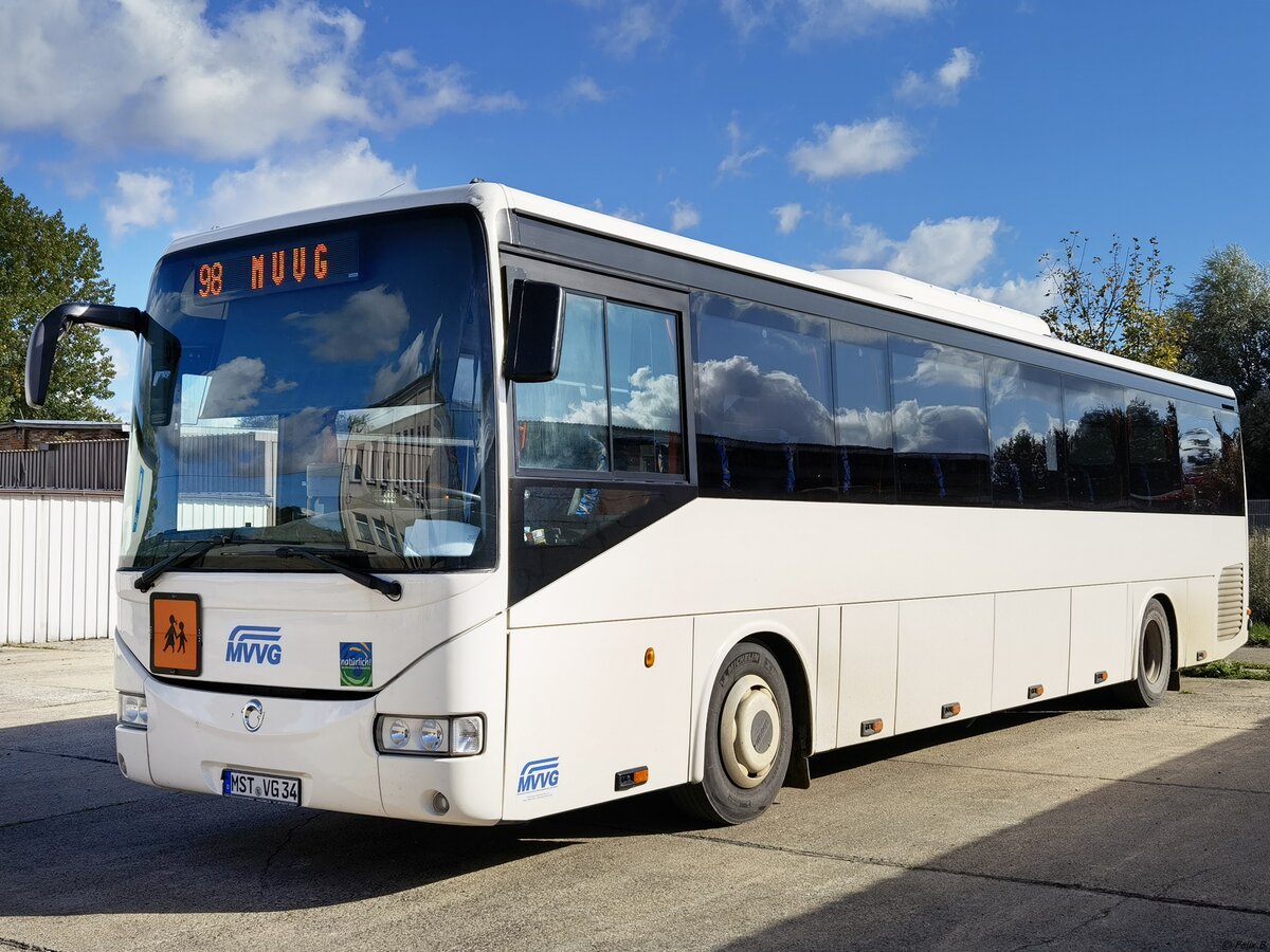 Irisbus Crossway der MVVG in Burg Stargard am 13.10.2021