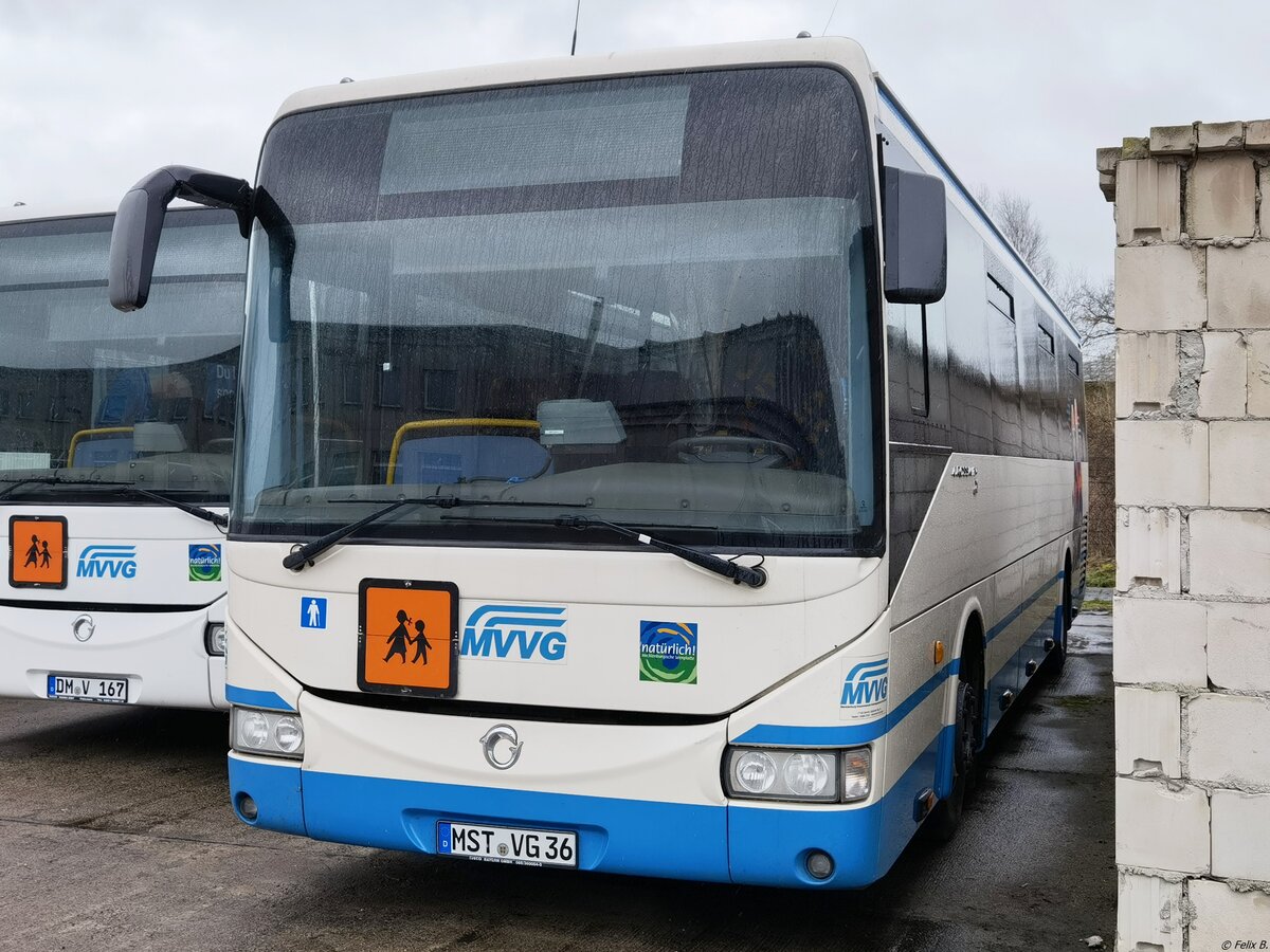 Irisbus Crossway der MVVG in Burg Stargard am 16.02.2022