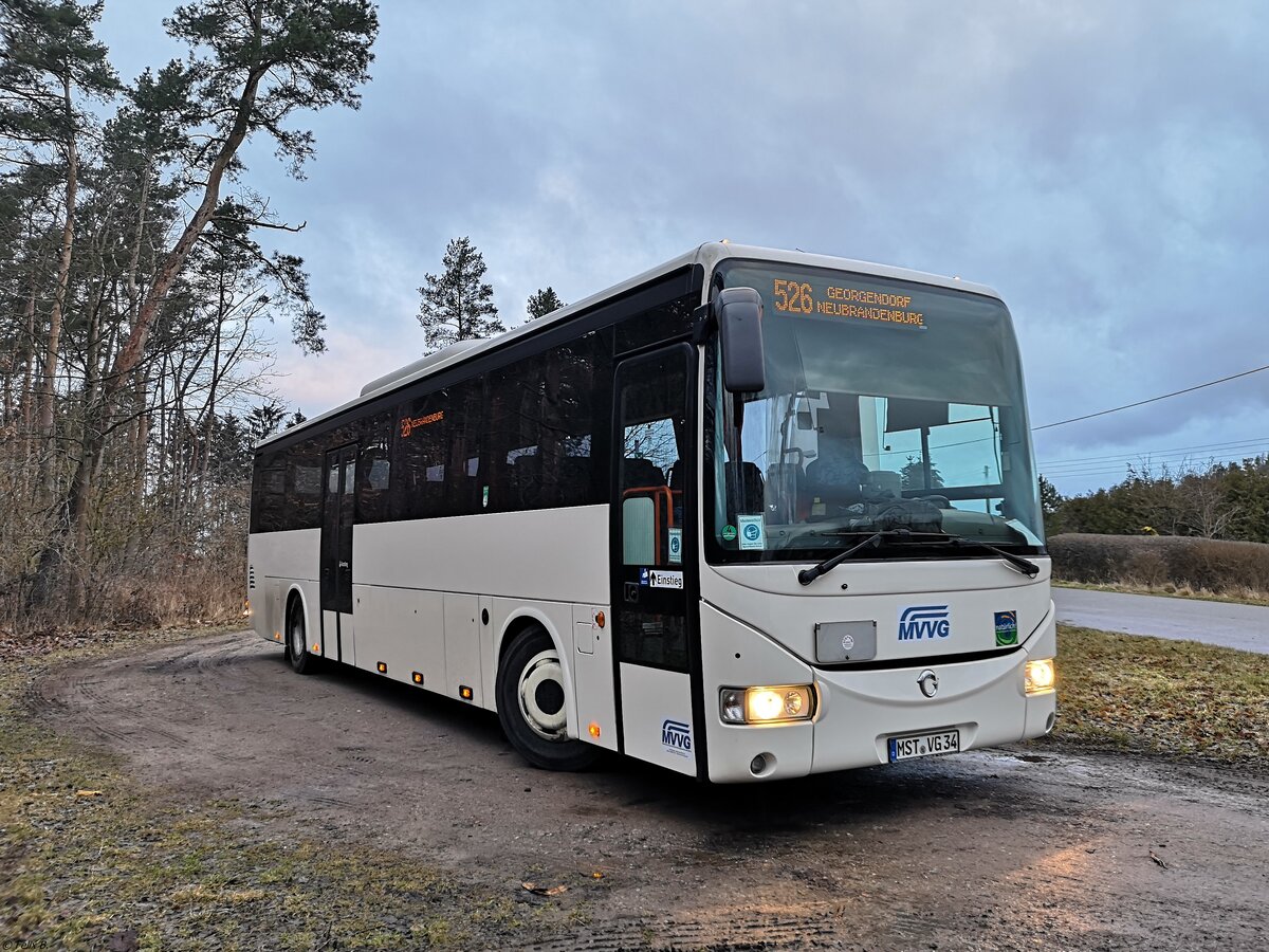 Irisbus Crossway der MVVG in Georgendorf am 19.04.2021